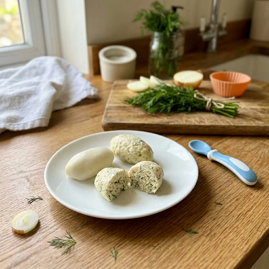 Куриные кнели на пару с укропом