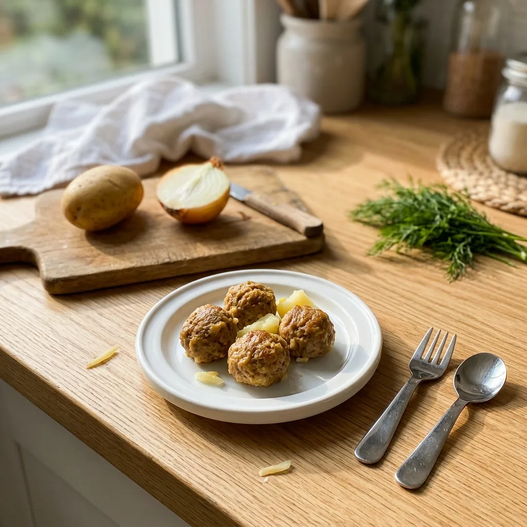 Тефтели из говядины с картофелем на пару