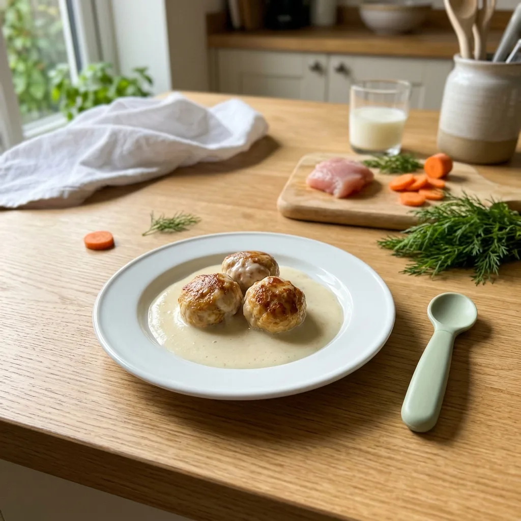 Тефтели из индейки в кефирном соусе