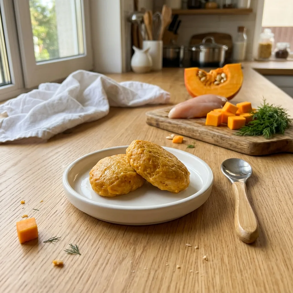 Паровые котлетки из курицы с тыквой