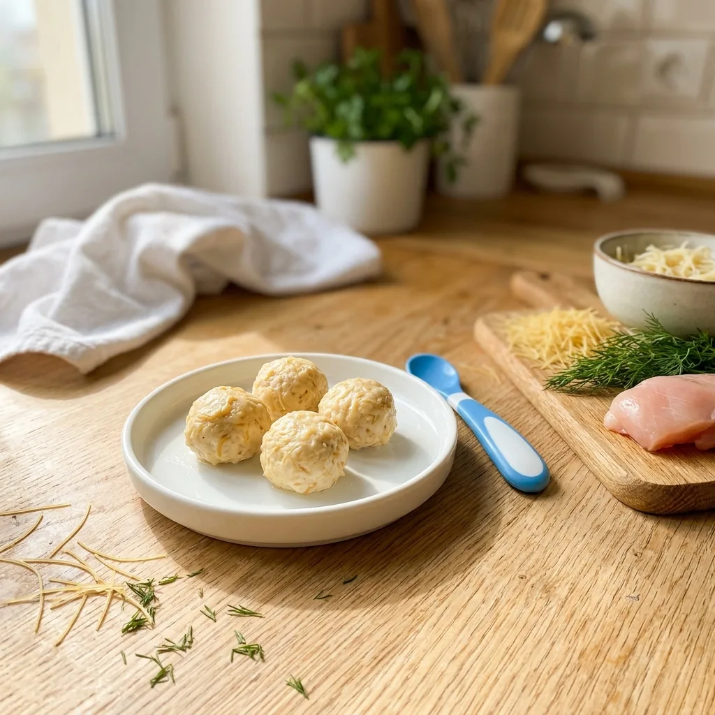 Фрикадельки из курицы с вермишелью на пару