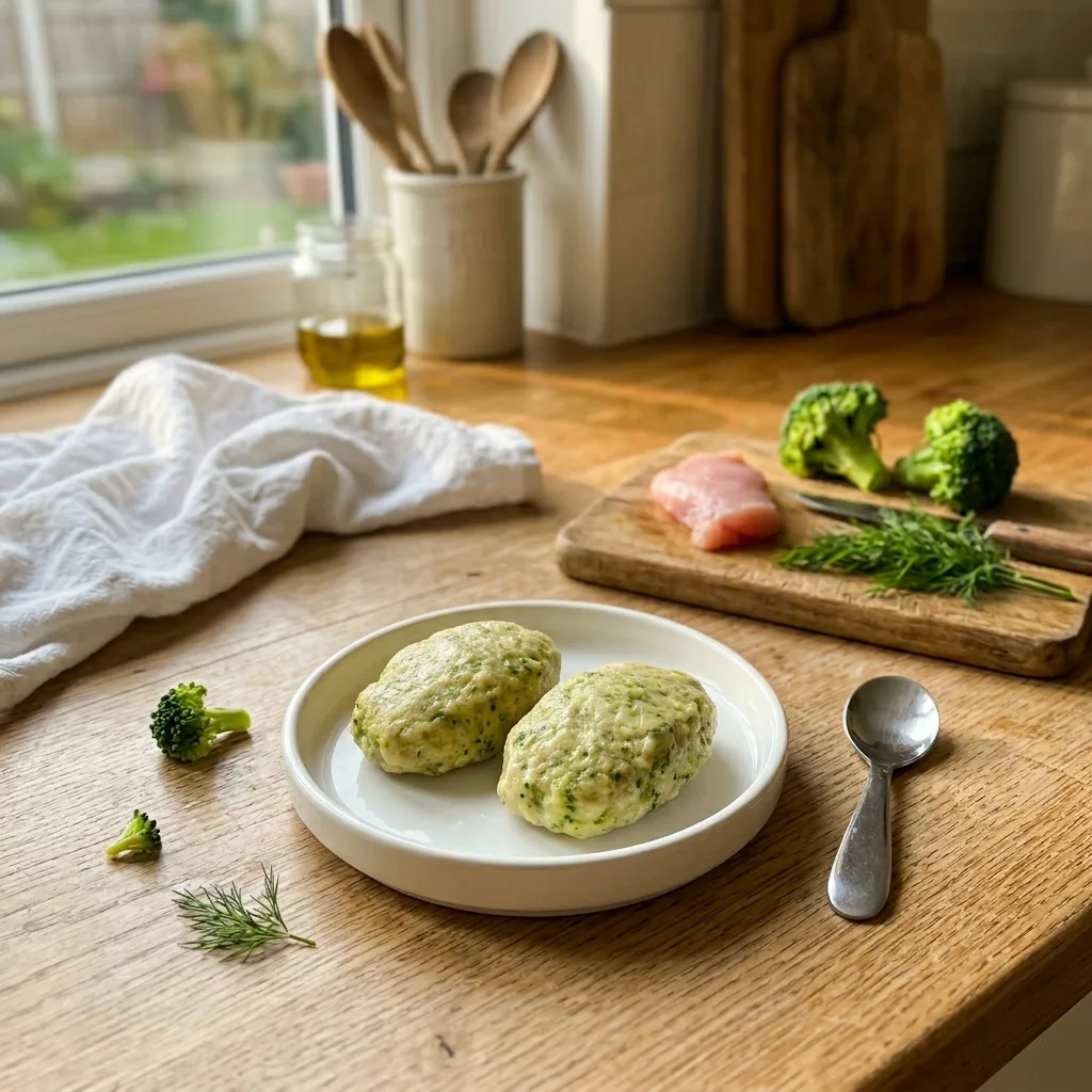 Паровые котлетки из индейки с брокколи