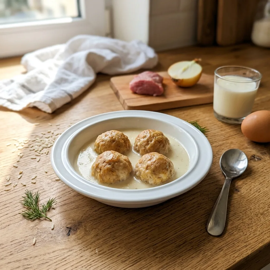 Тефтели из телятины в кефирном соусе