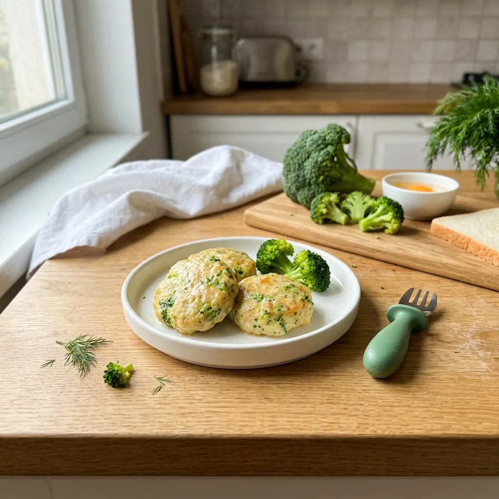 Паровые котлетки из телятины с брокколи