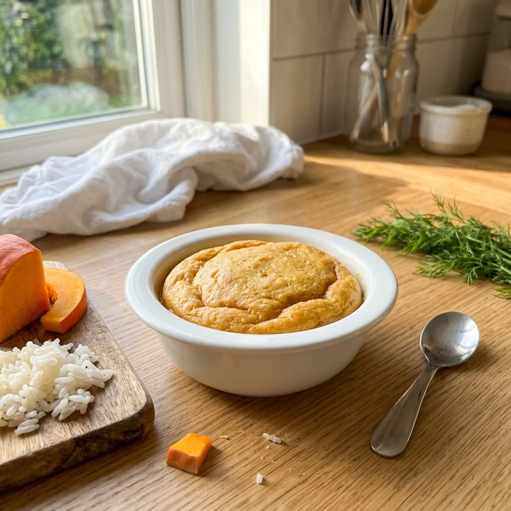 Суфле из курицы с тыквой и рисом