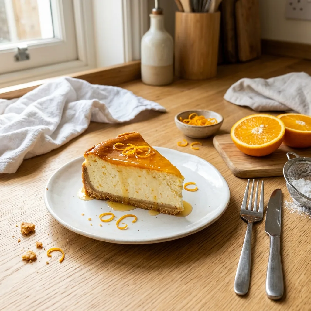 Чизкейк апельсиновый с цедрой