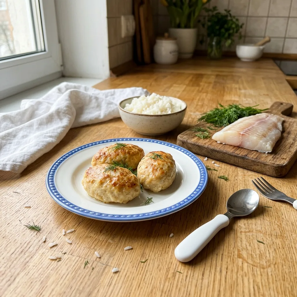 Рыбные котлетки из минтая с рисом в духовке